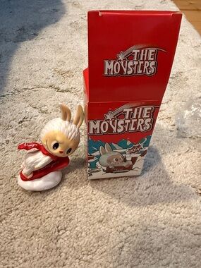 The Monsters Red & White Skiing Bunny Figurine - Collectible Kids Toy